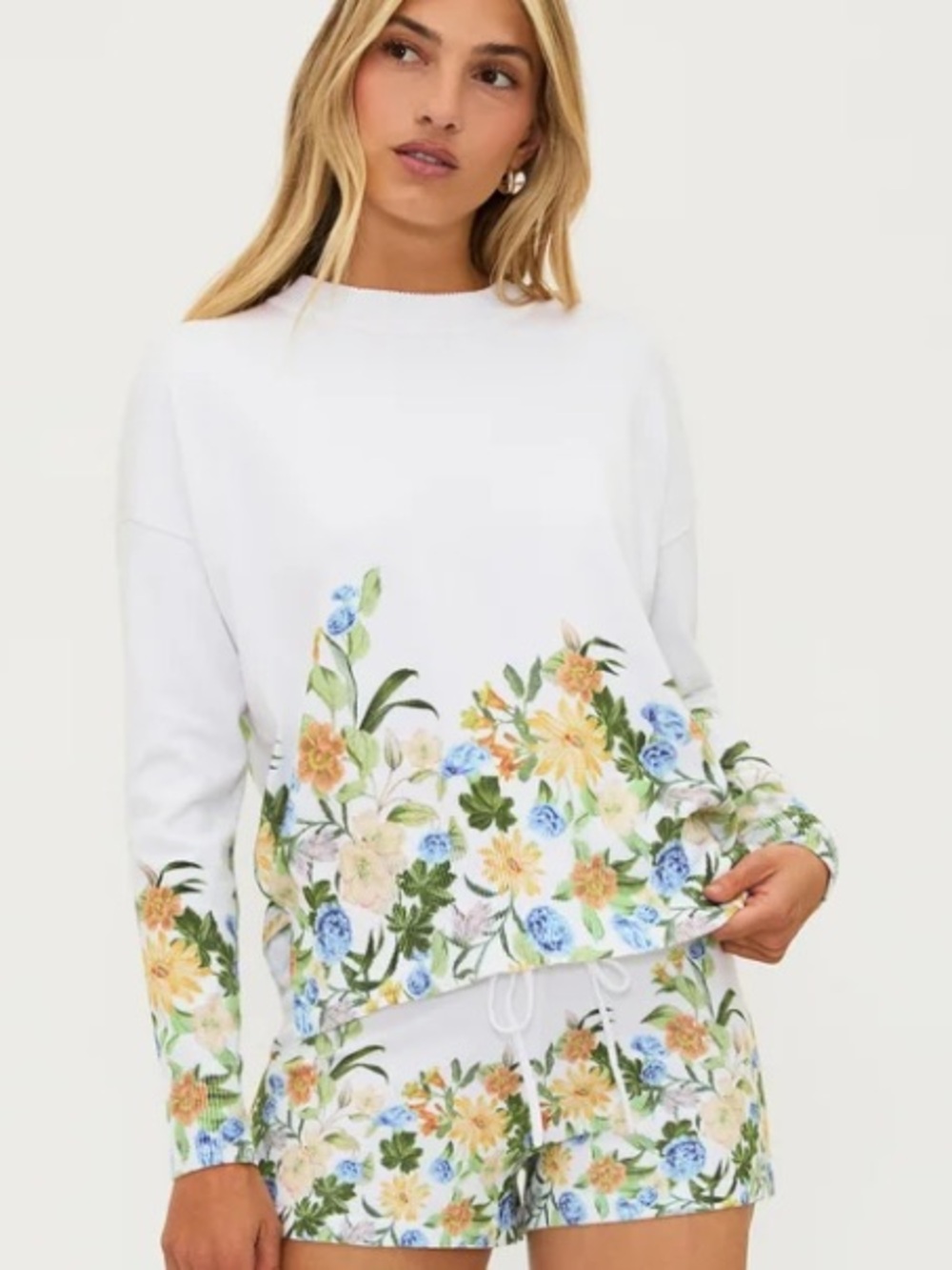 Beach Riot Callie Sweater Buttercream Bloom L NWT